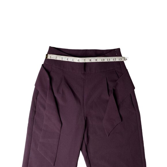Dynamite Women's Pants with Attached Loose Belt in Dark Purple, size US 2 - Picture 5 of 9